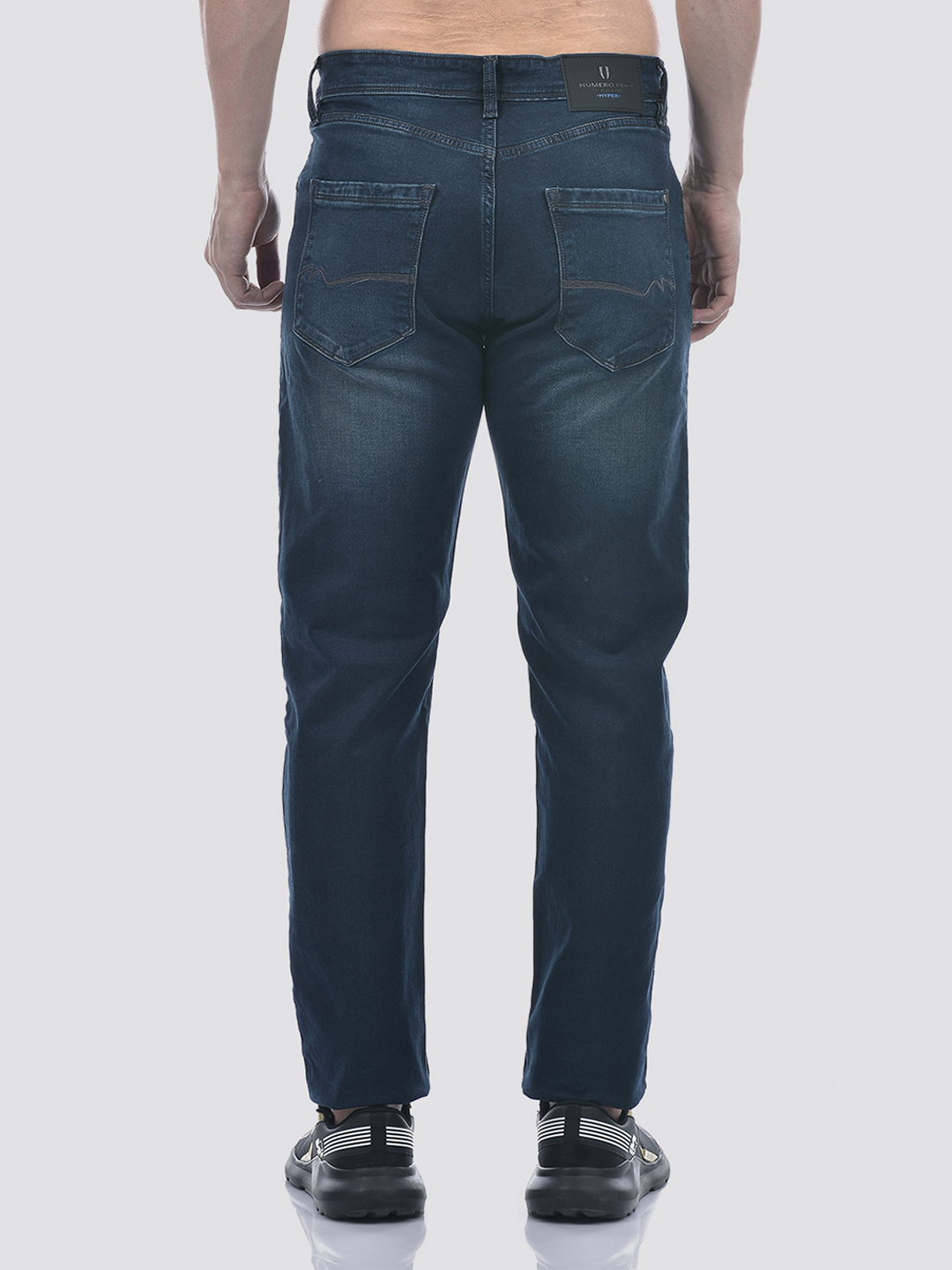 Numero Uno Men Solid Dark Blue Jeans